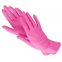 Нитриловые перчатки CEROS Fingers® Pink S