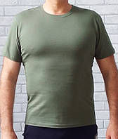 Мужская футболка летняя однотонная олива-хаки, мужские нательные футболки хлопок