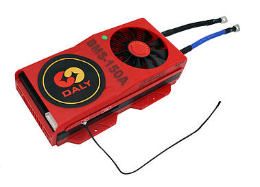 BMS smart плата LiFePO4 24V 8S 150A  для літій-залізо-фосфатних акумуляторів симетрия з Bluetooth+вентилятор