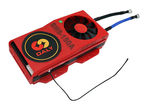 BMS smart плата LiFePO4 24V 8S 150A для літій-залізо-фосфатних акумуляторів симетрия з Bluetooth+вентилятор, фото 1