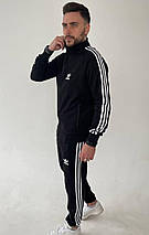 Спортивний костюм чоловічий Adidas Адідас Туреччина весна осінь комплект футболка + кепка, фото 3