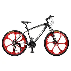 Спортивний алюмінієвий велосипед 26 дюймів ( рама 19", SHIMANO 21SP) Profi BLADE T26BLADE 26-1B чорний