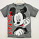 Футболка детская однотонная с принтом Микки - фото 2 - id-p346816345