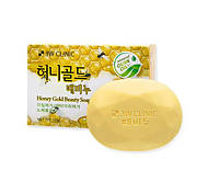 Мыло очищающее для лица и тела с экстрактом меда и золота 3W CLINIC Honey Gold Beauty Soap, 120 г