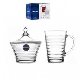 Чайний сервіз Rynglit: 6 чашок та цукорниця з кришкою Luminarc P2694