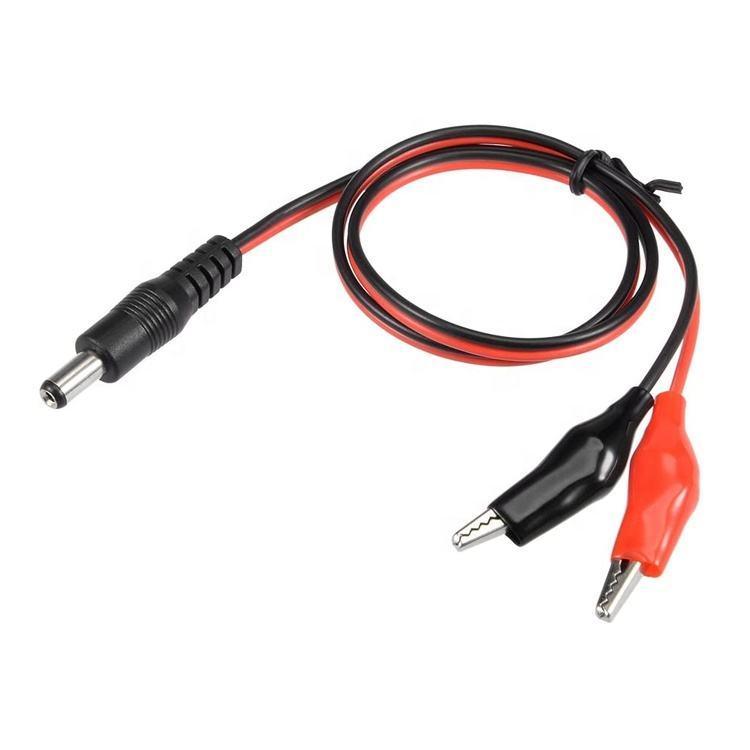 Перехідник DC штекер 5.5x2.1 (Male) до кабелю із затискачами типу «крокодил»