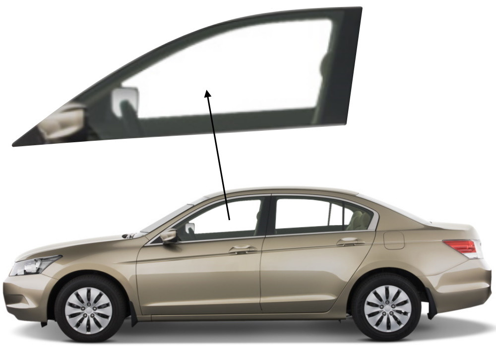 Бічне скло Honda Accord 2008-2012 передніх дверей ліве