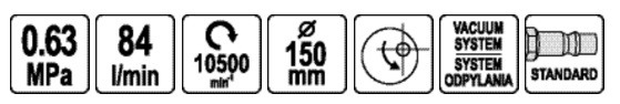 Набор шлифмашинка эксцентриковая пневматическая 150 мм YATO YT-09740 - фото 4 - id-p507549090