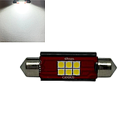 LED автолампи лід діодна T8 C5W 12В - 24В 6SMD 41 мм білий