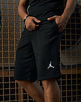 Мужские шорты спортивные Jordan летние черные | Бриджи Джордан трикотажные короткие на резинке