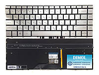 Оригинальная клавиатура для ноутбука HP Spectre X360 13-W, 13-AC, 13-AD, 13-AE series, ru, silver, подсветка