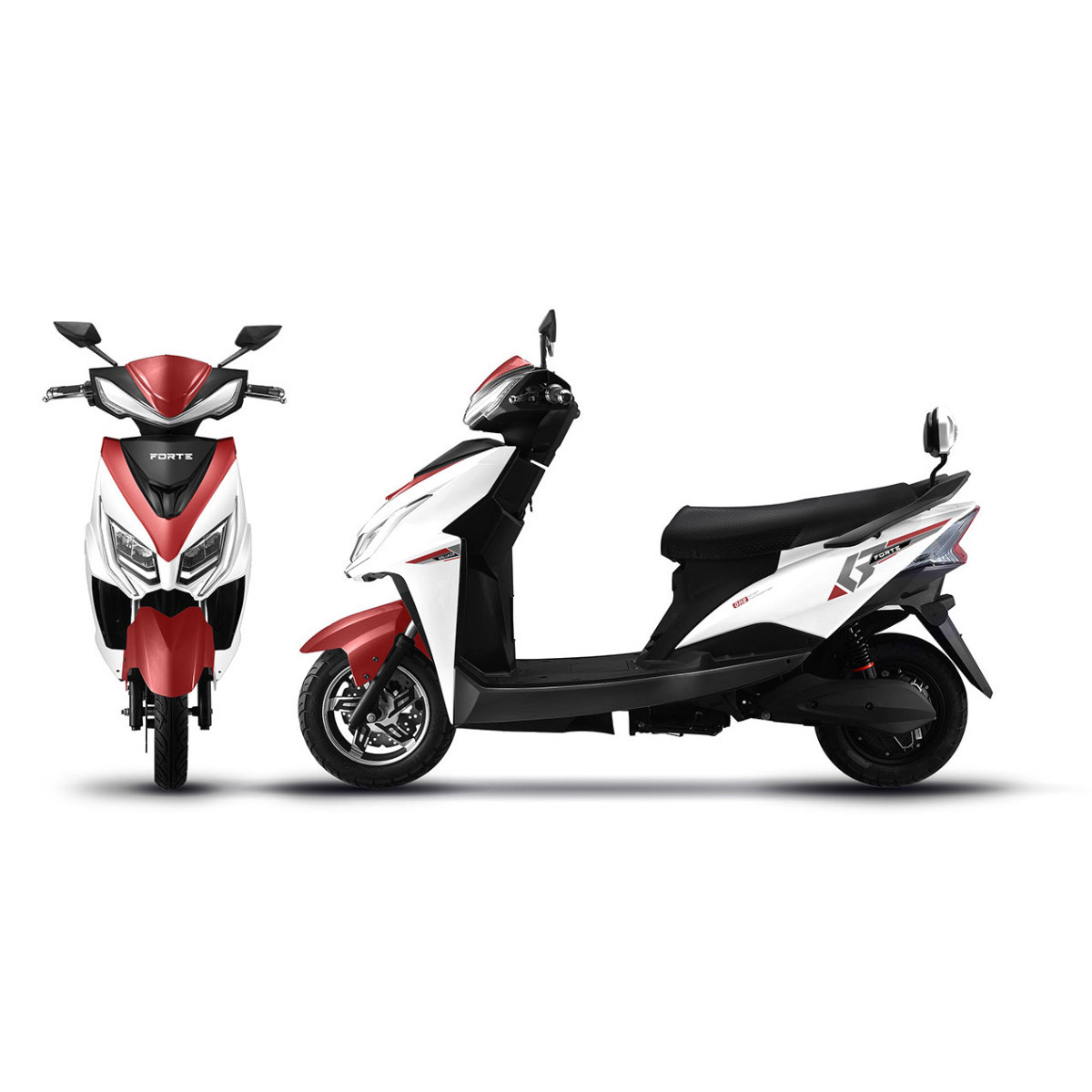 Електроскутер FORTE LEON (червоно-білий)