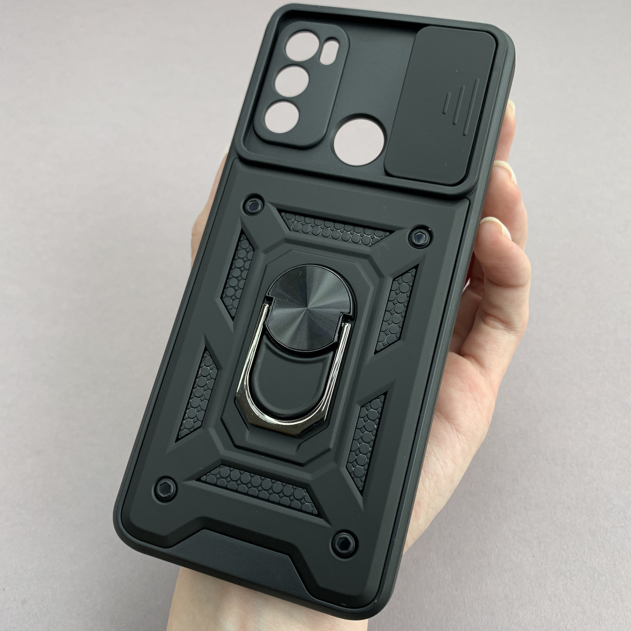 Чехол для Motorola G60 противоударный со шторкой с кольцом чехол на ...