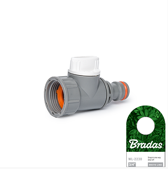 WL-2230 Адаптер із внутрішньою різьбою 3/4" з запірним краном, WHITE LINE (Bradas)