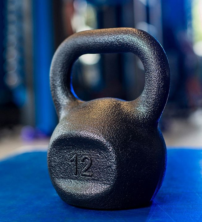 Гиря чавунна 12 кг металева, Чорний, фото 1