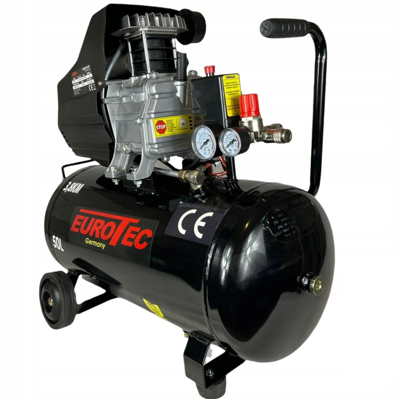 Компресор масляний для СТО 50л Eurotec EUAC-50 50л 8 бар масляний компресор побутовий