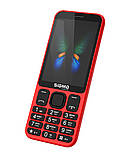 Телефон кнопочний з інтернетом з java з opera mini з великим екраном з потужною батареєю Sigma Lider червоний, фото 3