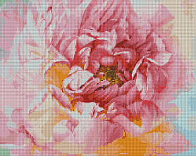 Алмазна мозаїка/вишивка Ніжна півонія 40*50 см Ідейка AMO 7070