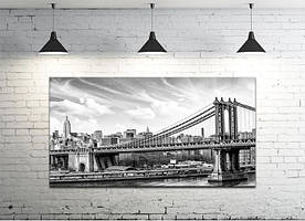 Картина на полотні на стіну для інтер`єру/спальні/прихожої DK Міст Золота Брама (DKP4560-g360) 50х100 см