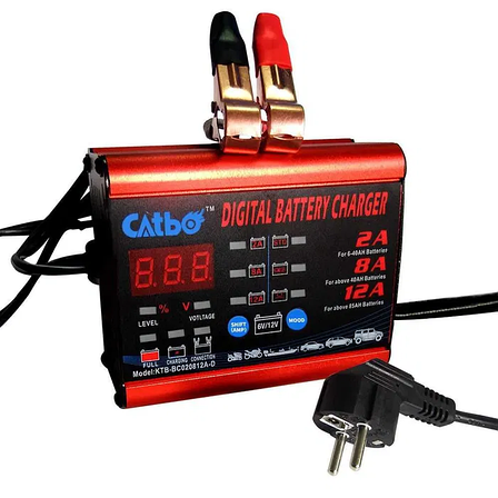 Зарядний для акумулятора 6V/12V 2A8А12А Katbo KTB-12DS, для автомобільного акб Відновлення Десульфатація, фото 1