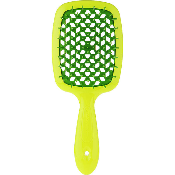 Гребінець для волосся жовтий з зеленим Janeke Superbrush 86SP226 LIM