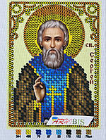 А6Р_043 Святой Мученик Сергей Радонежский, набор для вышивки бисером именной иконы