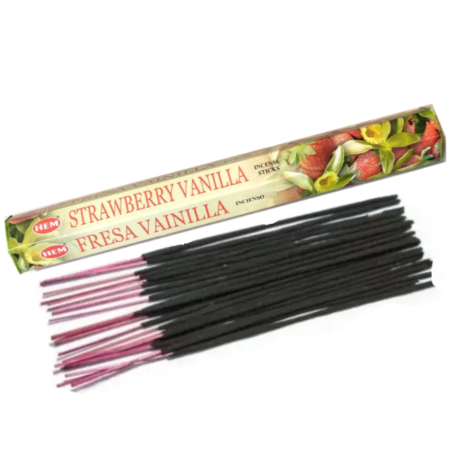 Ароматичні палички Нем Vanilla Strawberry Ваніль і Полуниця шестиграник