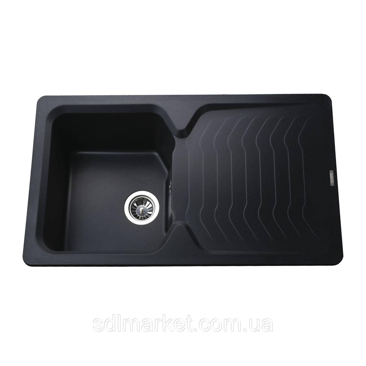 Гранітна мойка Globus Lux BOREN чорний 860x500м-А0002