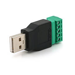 DR Роз'єм для під'єднання USB (5 контактів) з клемами під кабель Q100