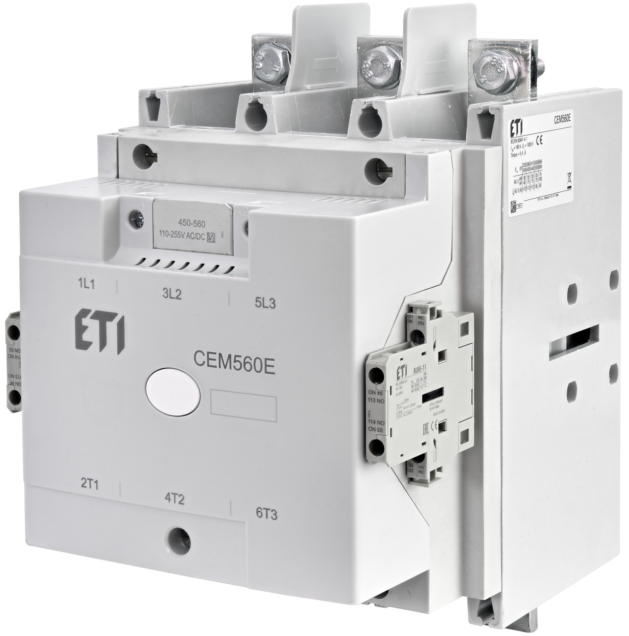 Контактор CEM 560E.22-255V-AC/DC, 560А, 2НВ+2НЗ, 4656307 ETI