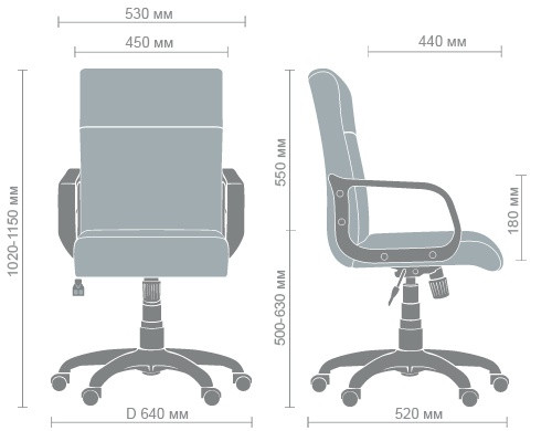 Кресло Фаворит Пластик на механизме качания Скаден черный