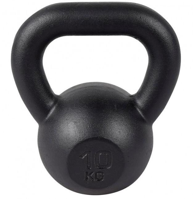 Гиря чавунна 10 кг металева, Чорний, фото 1