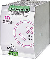Блок питания ETI PS-480-24 (Вход: 100-240V AC/140-340V DC Выход: 24-28V DC/480W/20A)