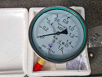 Манометр, вакуумметр і мановакуумметри вібростійкій ДМ05160-Г, ДА05160Г (гліцериновий)