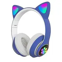 Наушники CAT с кошачьими ушками JST-B39M Bluetooth синие
