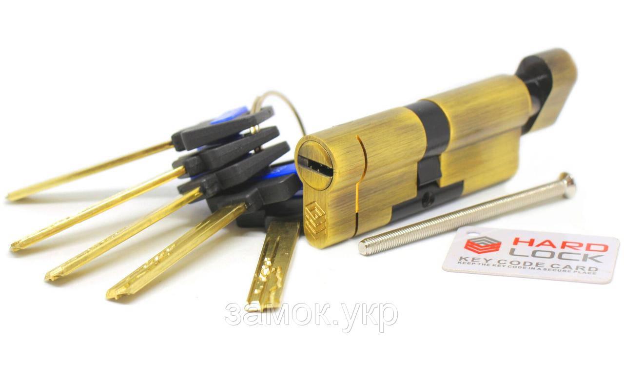 Циліндр Hard Lock K-серія ключ/тумблер бронза (Китай)