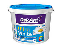 Фарба інтерєрна для стін та стель ВДА Ultra White 6,3 кг біла матова ТМ DEK