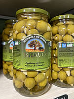Оливки зелені фаршировані цільним мигдалем Bravo (Іспанія)