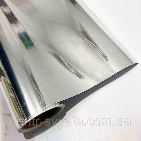 Плівка КНР самоклеюча (35х100 см) №3 Дзеркальне срібло