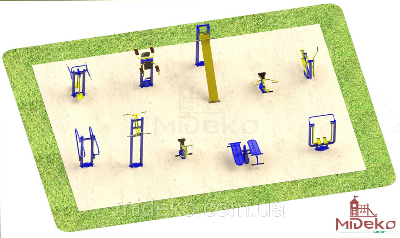 Спортивная площадка с уличными тренажерами SPM105002 - фото 2 - id-p295747517