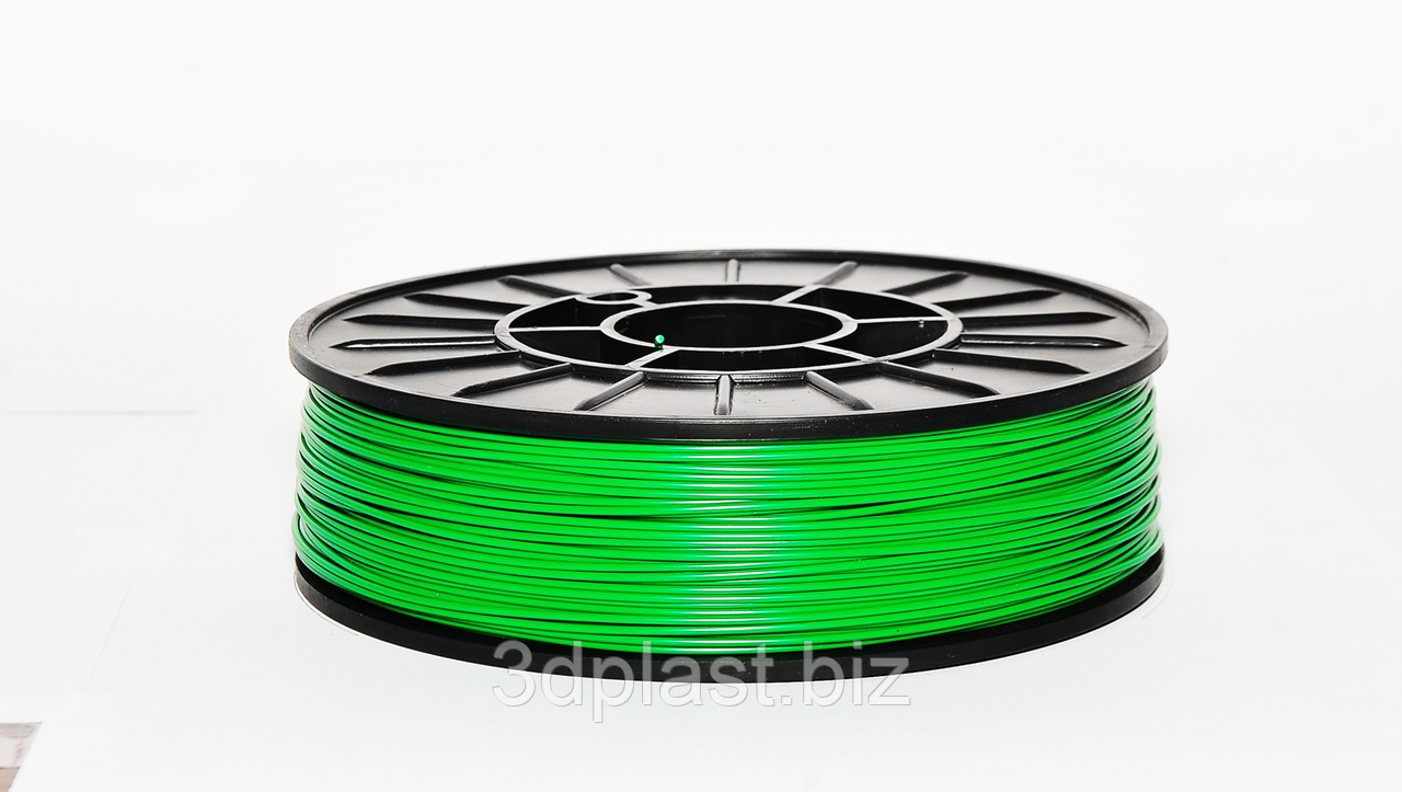 Нитка ABS (АБС) пластик для 3D принтера, 1.75 мм, зелений