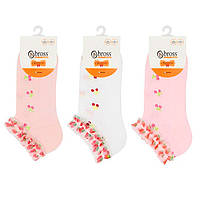 Носочки детские короткие СЕТКА ажурные летние нарядные носки с рюшем для девочки BROSS