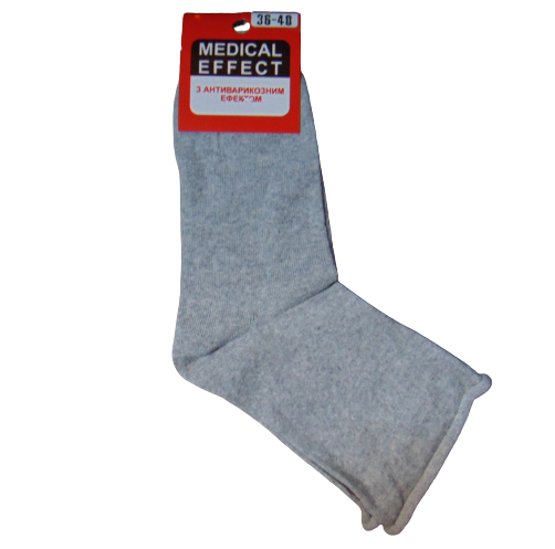 Шкарпетки з антиварикозним ефектом Medical Effect Житомир 36-40 сірі