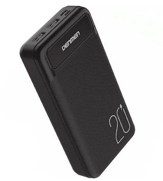 Повербанка / Power Bank DENMEN DP10 (20000mAh/2A/2USB) Чорна