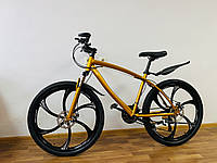 Велосипед на литих дисках Galant Bike 26 колеса 17 рама Золотий