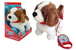 М'яка іграшка Найкращий друг PL8203 собачка на повідку, гавкає, ходить, виляє хвостом, в коробці 22*28,5 см