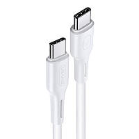 USB кабель для телефона, планшета USAMS US-SJ459 U43 Type-C to Type-C 100W PD (1.2m), Белый