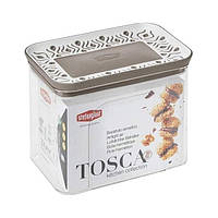 Пластиковая прямоугольная емкость для продуктов Tosca 1,2л Stefanplast 55600 бело-серая