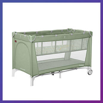 Дитячий ігровий манеж-ліжко Carello Piccolo+ CRL-11501/2 Mint Green два рівні висоти зелений