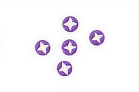 Пуговица пластик двухслойные "Звездочка", 12,5 мм, 5 шт, фиолетовые